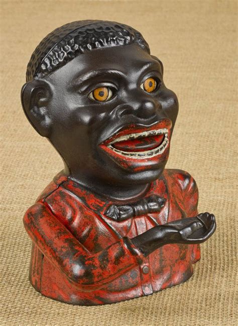 CAST IRON BLACK MAN BANK 